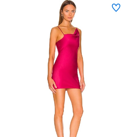 REVOLVE superdown Kaliyn Satin Mini Dress in Pink Fuchsia Sz Small NWOT - Picture 5 of 6